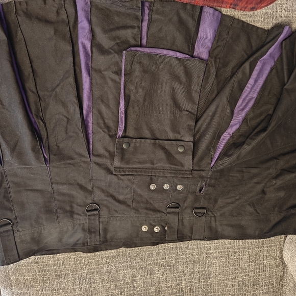 Men's black and purple kilt - Picture 2 of 6